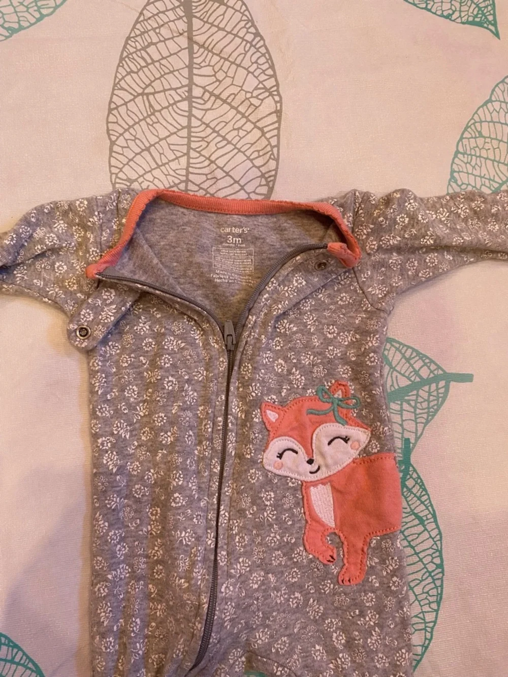 Carter's Pink, Lavender & Gray Footed One-Piece Sleepers - 3 Pack - Picture 8 of 13